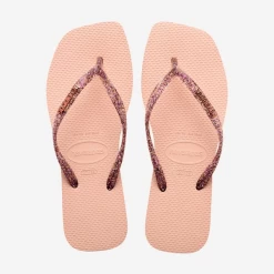 HAVAIANAS ROSA BALLET METALLIC SQUARE