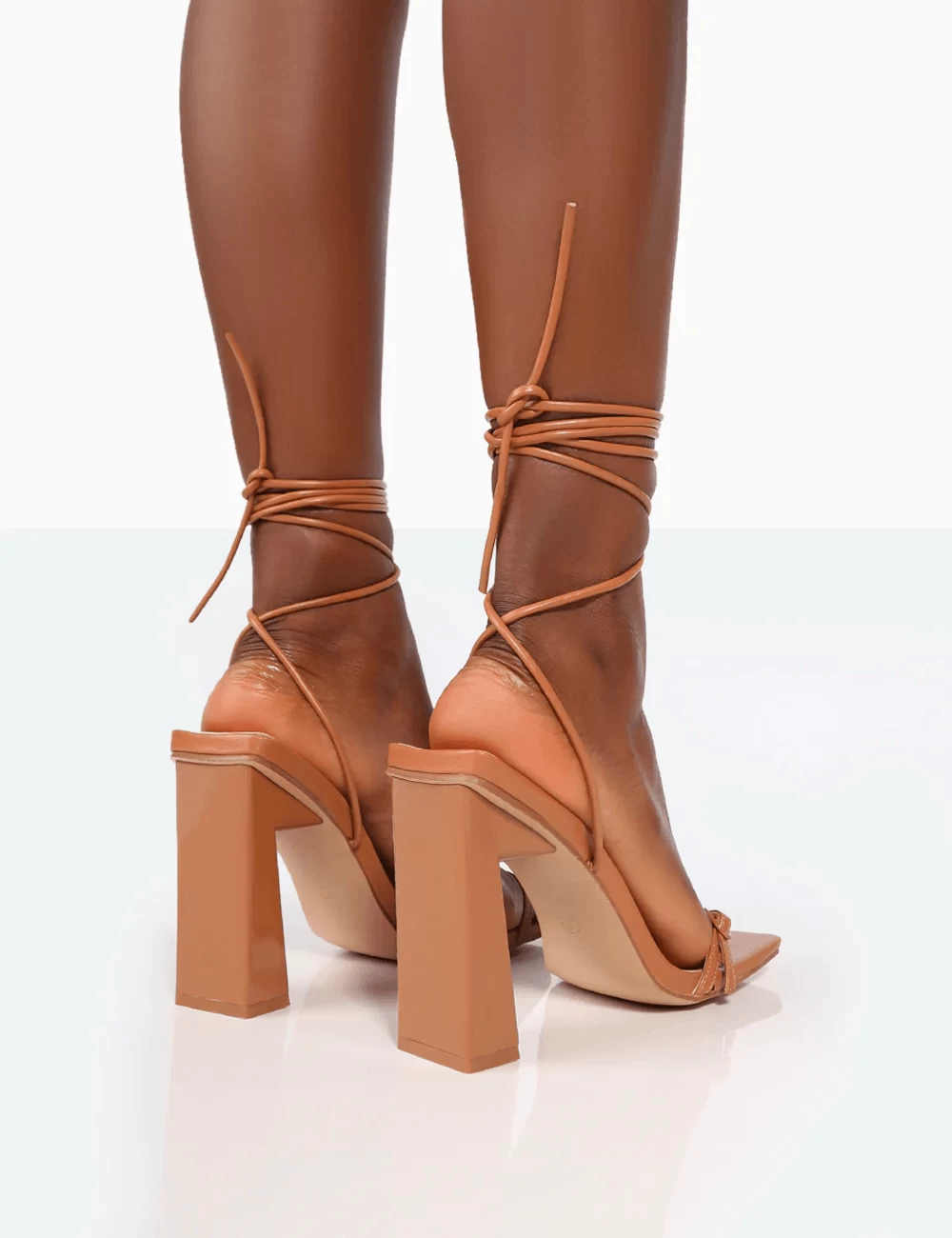 PUBLIC DESIRE - CLEO CAMEL NUDE HEELS - Image 3