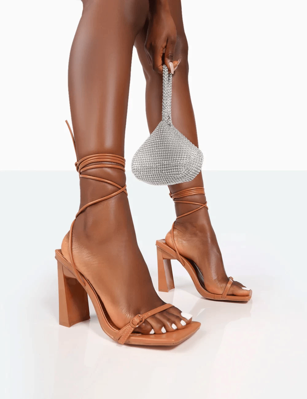 PUBLIC DESIRE - CLEO CAMEL NUDE HEELS