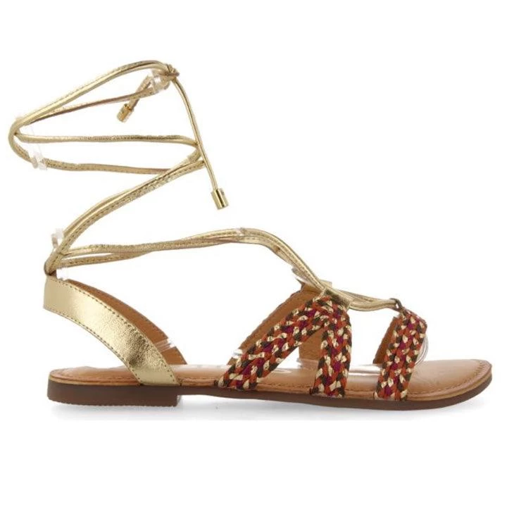 GIOSEPPO DAVAO GOLD BRAIDED SANDALS