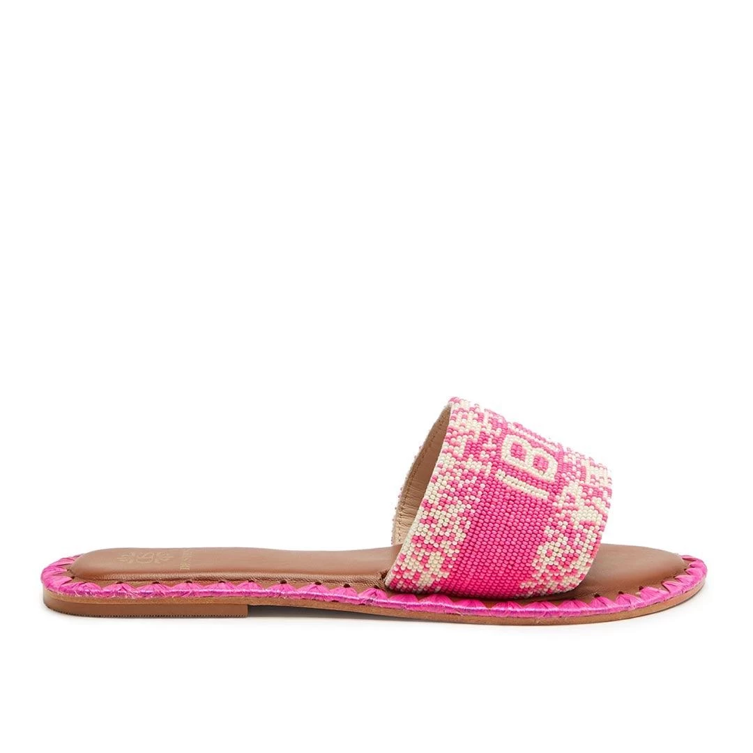 DE SIENA IBIZA BEADED FUSCHIA FLATS - Image 2