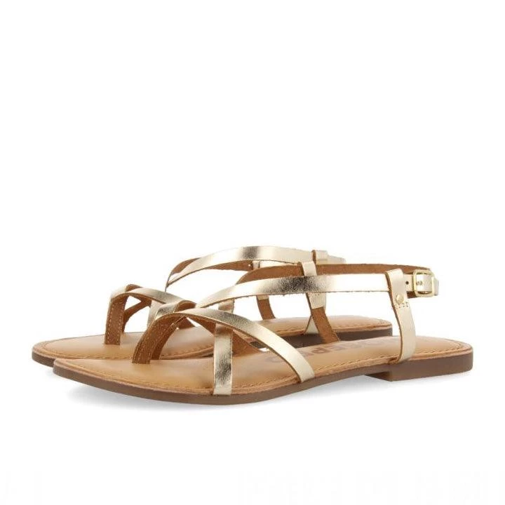 GIOSEPPO LELEX GOLD SANDALS - Image 3