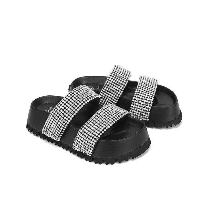 NAKED WOLFE VALENCIA BLACK DIAMOND NYLON SLIPPERS - Image 2