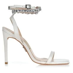 UZA WHITE BAND SLINGBACK HEELS