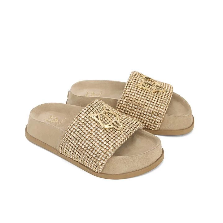 NAKED WOLFE VELMA GOLD DIAMONDS SLIPPERS - Image 2