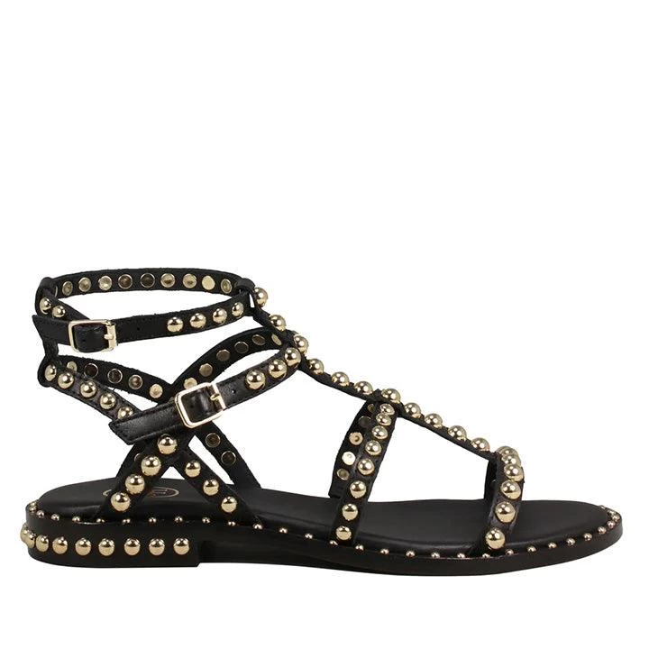 ASH DOUBLE NAPPA BLACK SANDALS