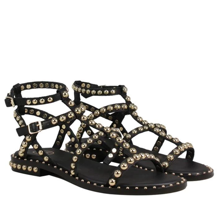 ASH DOUBLE NAPPA BLACK SANDALS - Image 2