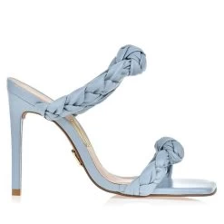 UZA BRAIDED BLUE HEELS
