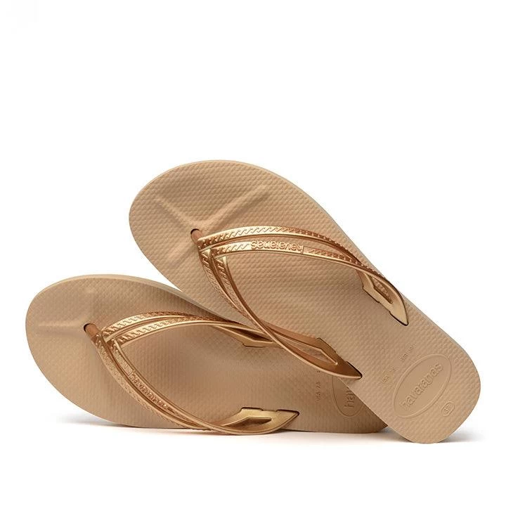 HAVAIANAS WEDGE GOLD DOUBLE BANDED - Image 2
