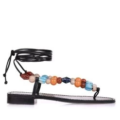 UZA BLACK PEARLS SANDALS