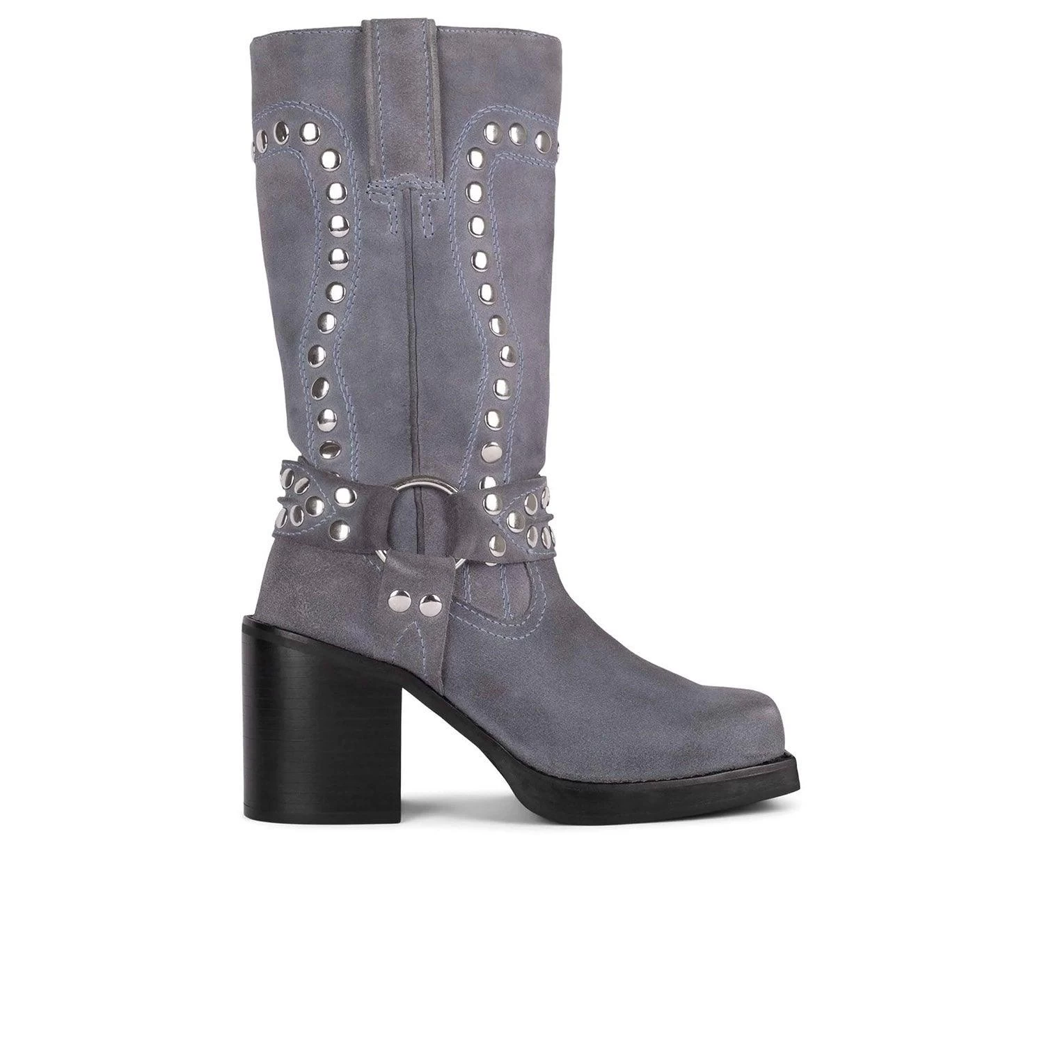 JEFFREY CAMPBELL - DUSTY BLUE SUEDE SILVER