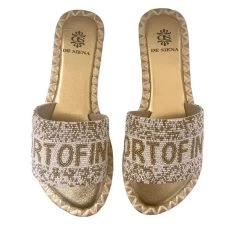 DE SIENA PORTOFINO BEADS WHITEGOLD FLATS