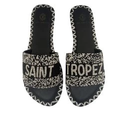 DE SIENA SAINT TROPEZ BEADS B&W FLATS