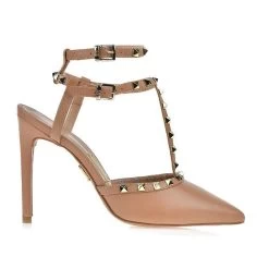 UZA SLINGBACK NUDE HEELS